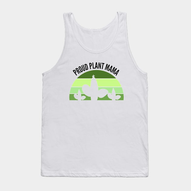 Proud Plant Mama Green Sunset - Plant Mom Tank Top by Bliss Shirts